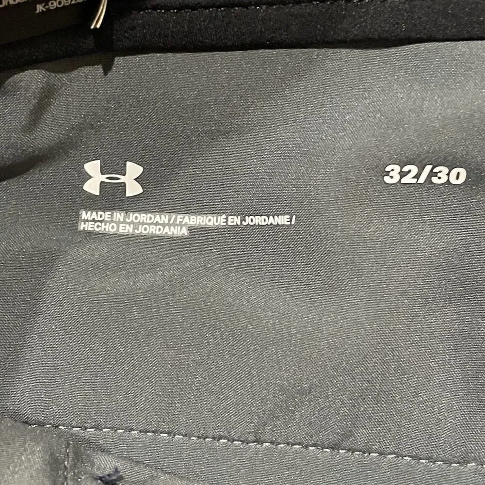 Under Armour Mens Tech Flat Front Performance Golf StraightPants Navy Blue 32x30